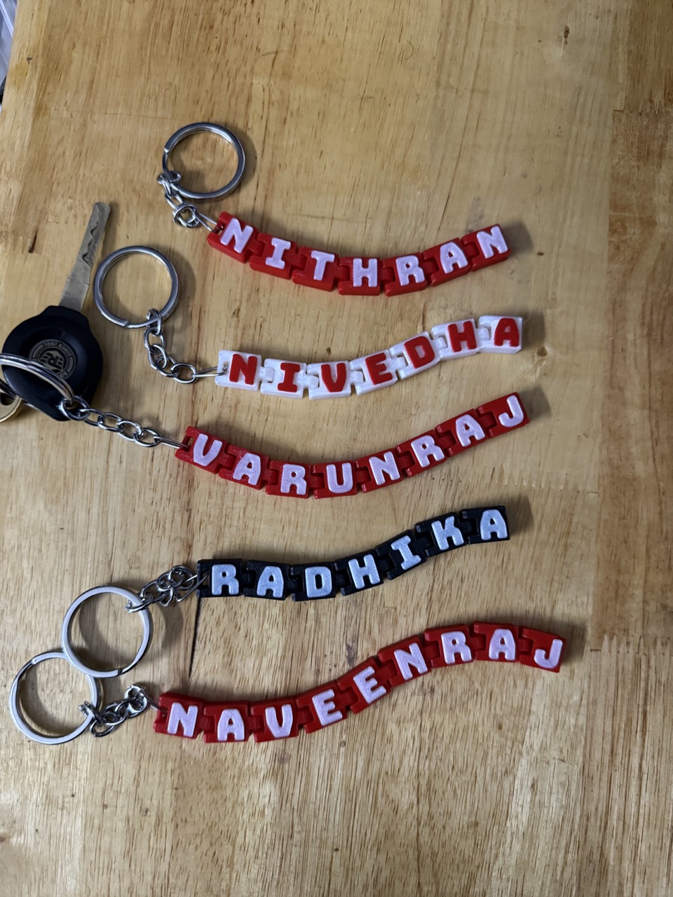 Articulated Name Keychain